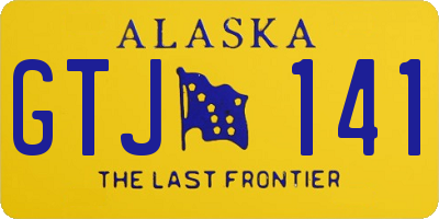 AK license plate GTJ141