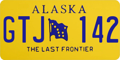 AK license plate GTJ142