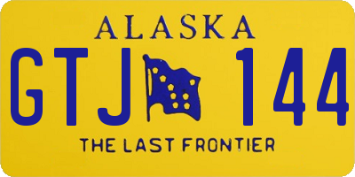 AK license plate GTJ144