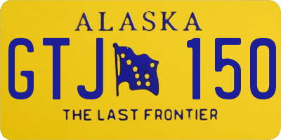 AK license plate GTJ150