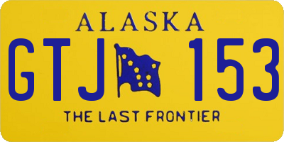 AK license plate GTJ153