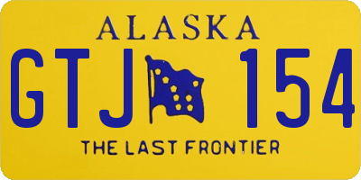 AK license plate GTJ154