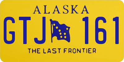 AK license plate GTJ161