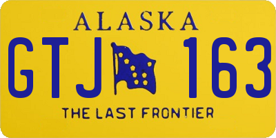 AK license plate GTJ163