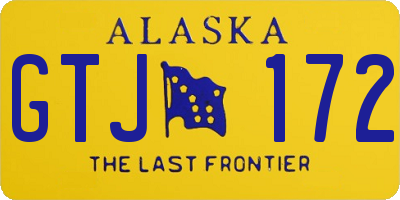 AK license plate GTJ172