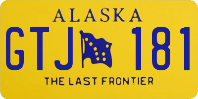 AK license plate GTJ181