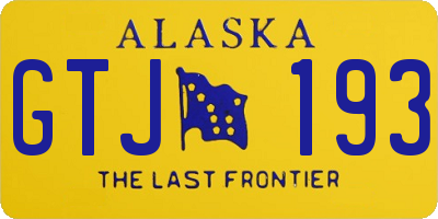 AK license plate GTJ193