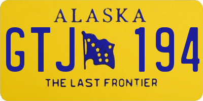 AK license plate GTJ194