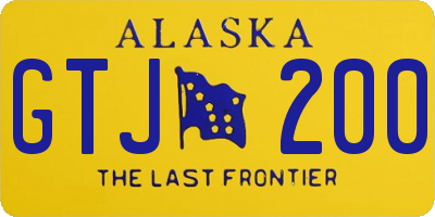 AK license plate GTJ200