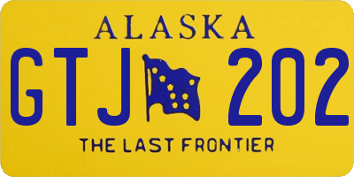 AK license plate GTJ202