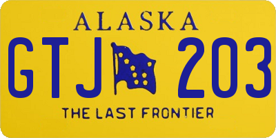 AK license plate GTJ203