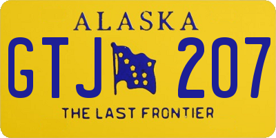 AK license plate GTJ207