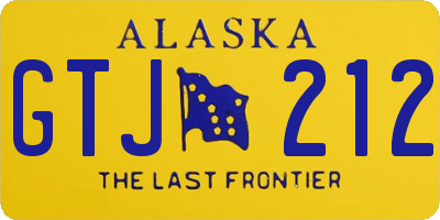 AK license plate GTJ212