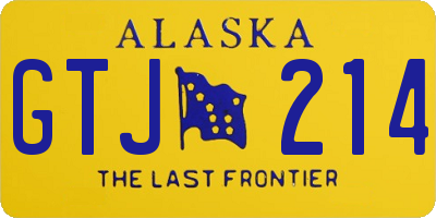 AK license plate GTJ214