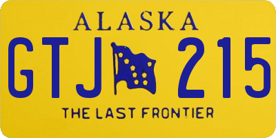 AK license plate GTJ215