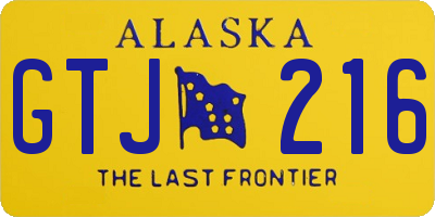 AK license plate GTJ216