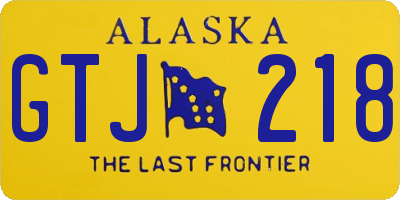 AK license plate GTJ218