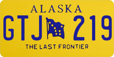 AK license plate GTJ219