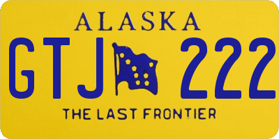 AK license plate GTJ222