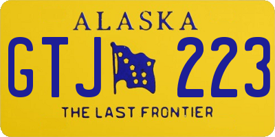 AK license plate GTJ223