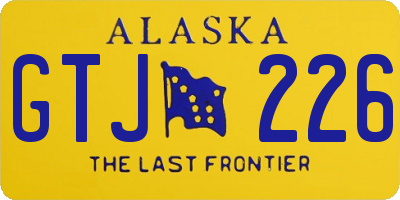 AK license plate GTJ226