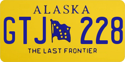 AK license plate GTJ228