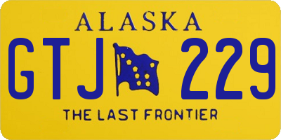 AK license plate GTJ229