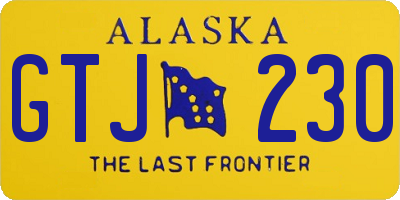 AK license plate GTJ230