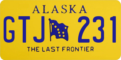 AK license plate GTJ231