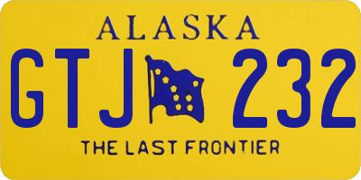 AK license plate GTJ232