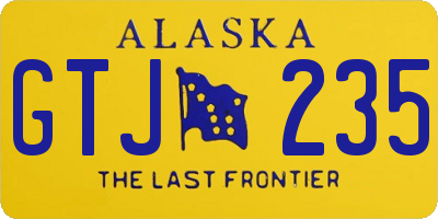 AK license plate GTJ235