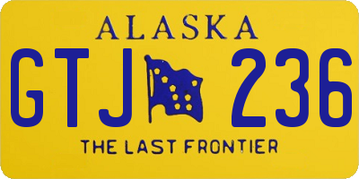 AK license plate GTJ236