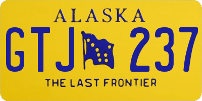 AK license plate GTJ237