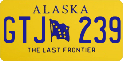 AK license plate GTJ239