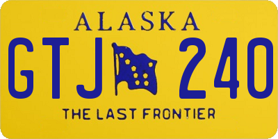 AK license plate GTJ240