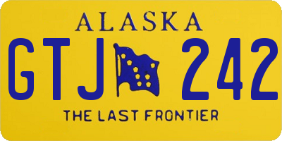 AK license plate GTJ242