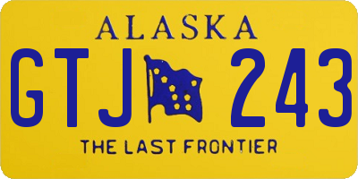 AK license plate GTJ243