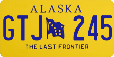 AK license plate GTJ245