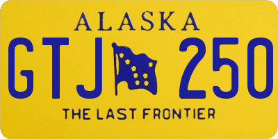 AK license plate GTJ250