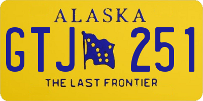 AK license plate GTJ251