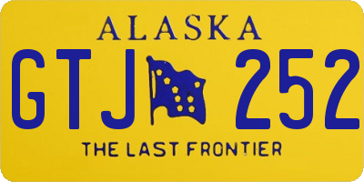 AK license plate GTJ252