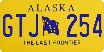 AK license plate GTJ254