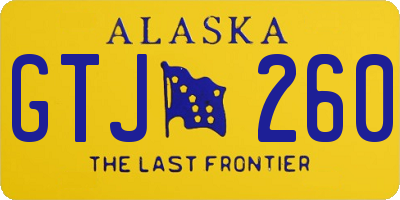 AK license plate GTJ260