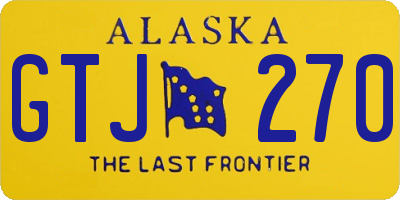 AK license plate GTJ270