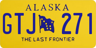 AK license plate GTJ271