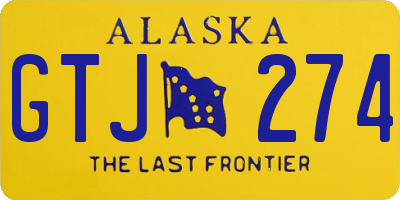 AK license plate GTJ274