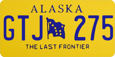 AK license plate GTJ275