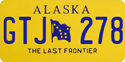 AK license plate GTJ278