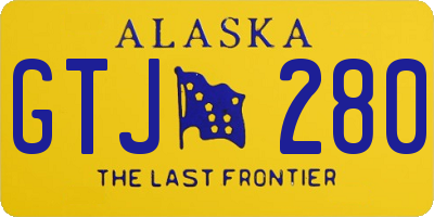 AK license plate GTJ280