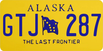 AK license plate GTJ287